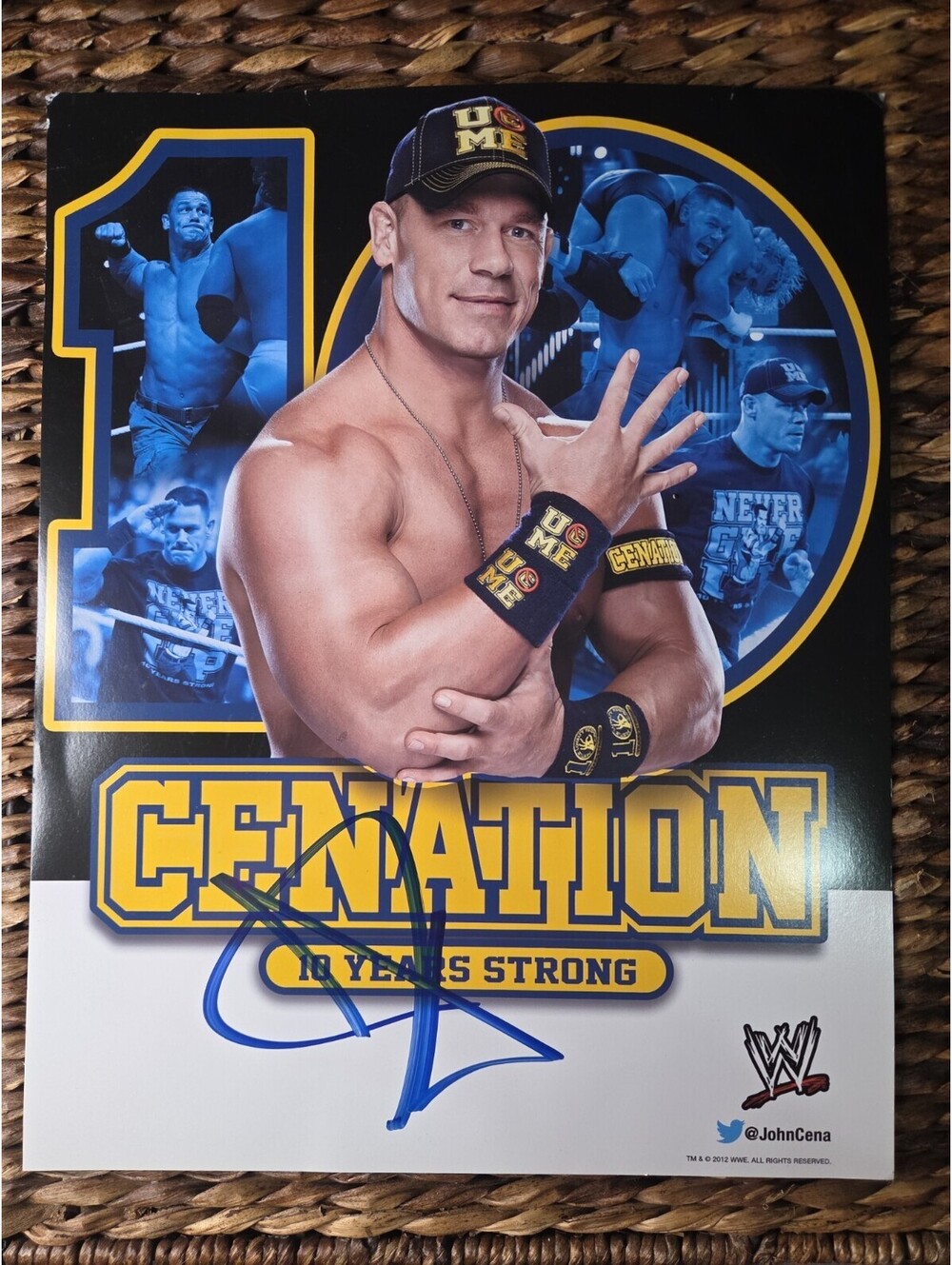 WWE Cenation Poster - Blue & Yellow